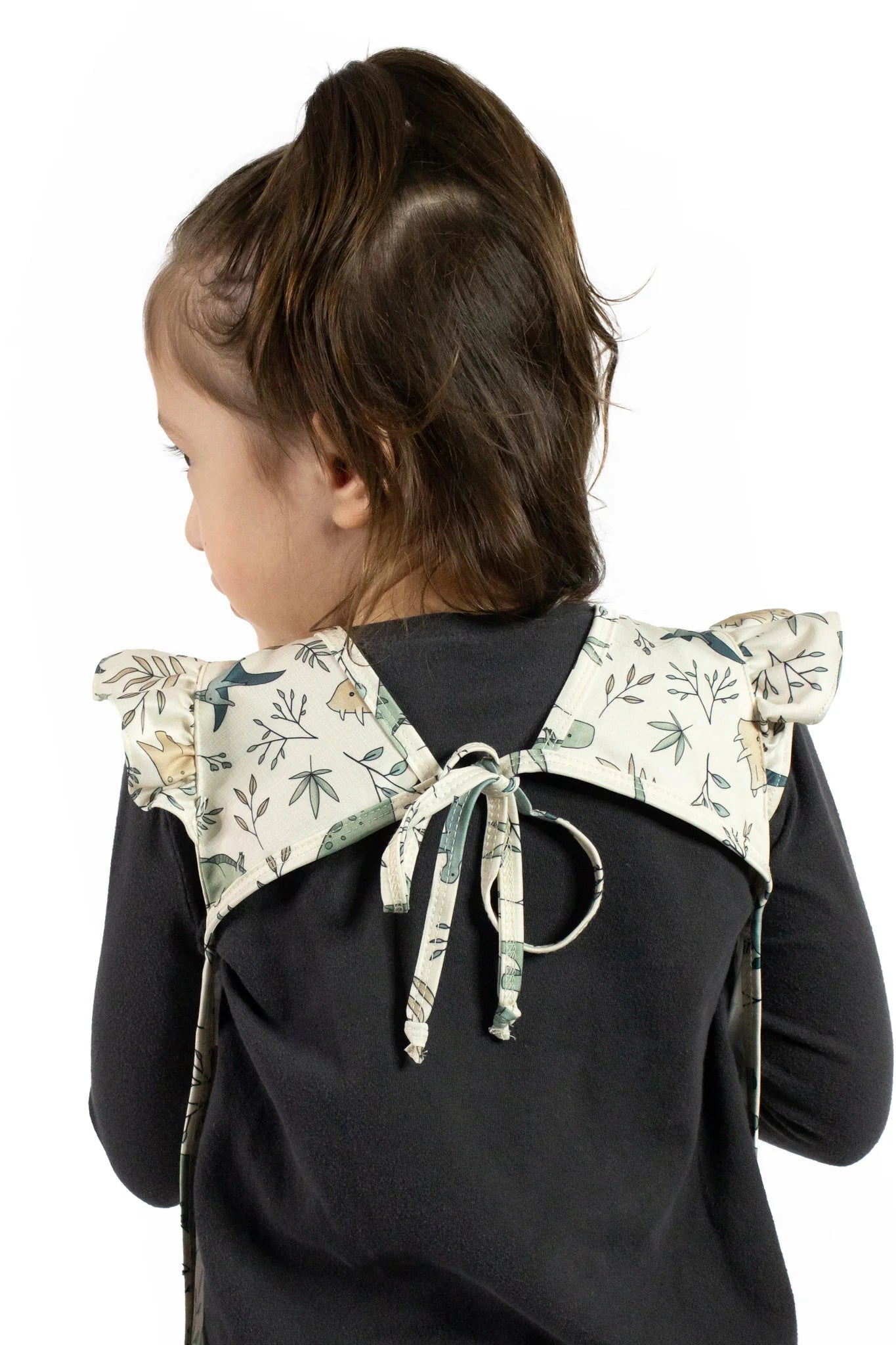 Foliage Dinos Flutter Bapron – Baby Bib Apron Singapore