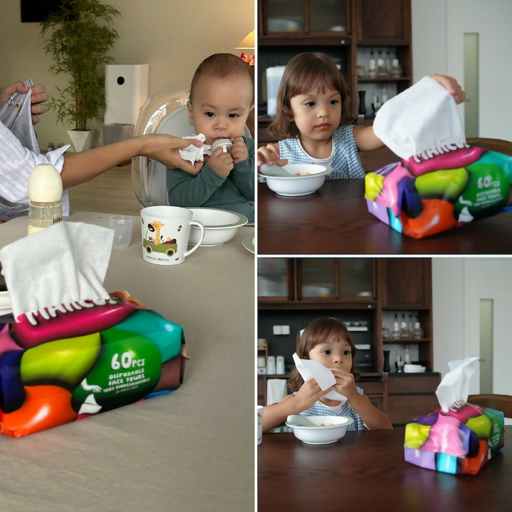 Marcus & Marcus Disposable Face Towel 100% Biodegradable (Wet or Dry)