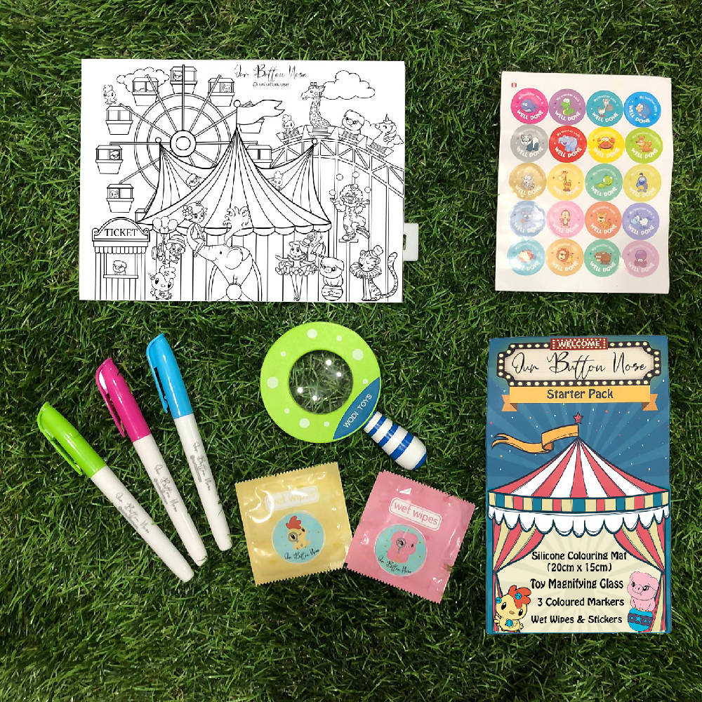 Starter Pack Reusable Silicone Colouring Mat by Our Button Nose - WERONE