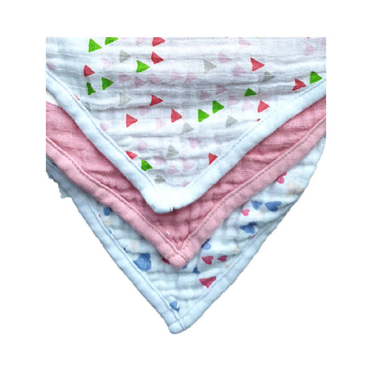 Shears Bib 3Pcs Baby Muslin Bib Mini Triangle Set 3BM3T - WERONE