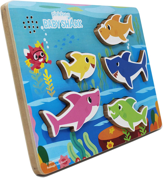 Pinkfong Baby Shark Chunky Wood Sound Puzzle - WERONE