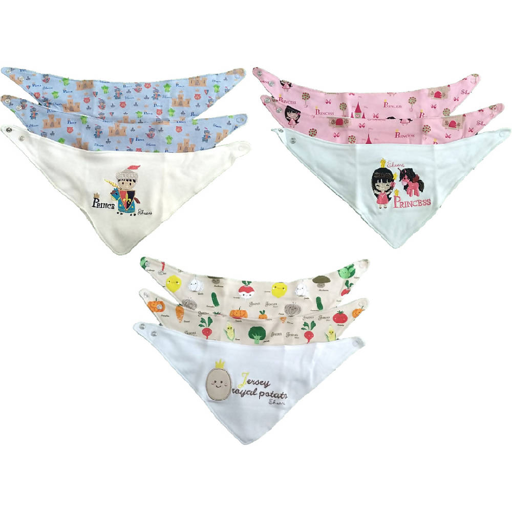 Shears Bib Exclusive Baby Bib 3 Pcs Set Pink Princess SEBPP - WERONE