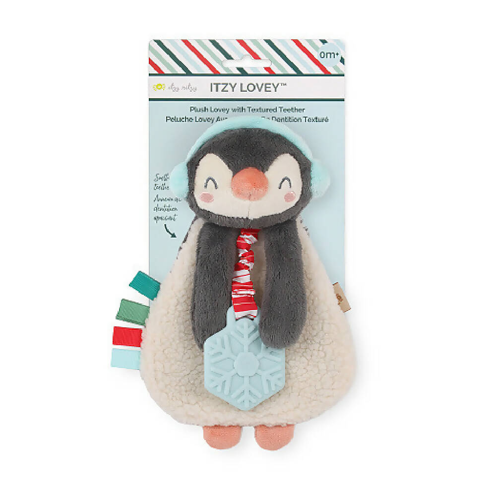 Holiday Itzy Lovey™ Plush + Teether Toy - Penguin - WERONE