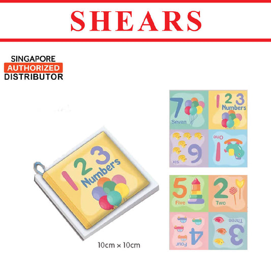 Shears Baby Cloth Book Toddler Learning Book Recognition NUMBER - WERONE