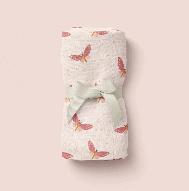 "Butterflies" Muslin Swaddle - WERONE