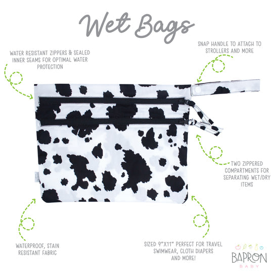 Cowhide - Waterproof Wet Bag (For mealtime, on-the-go, and more!)
