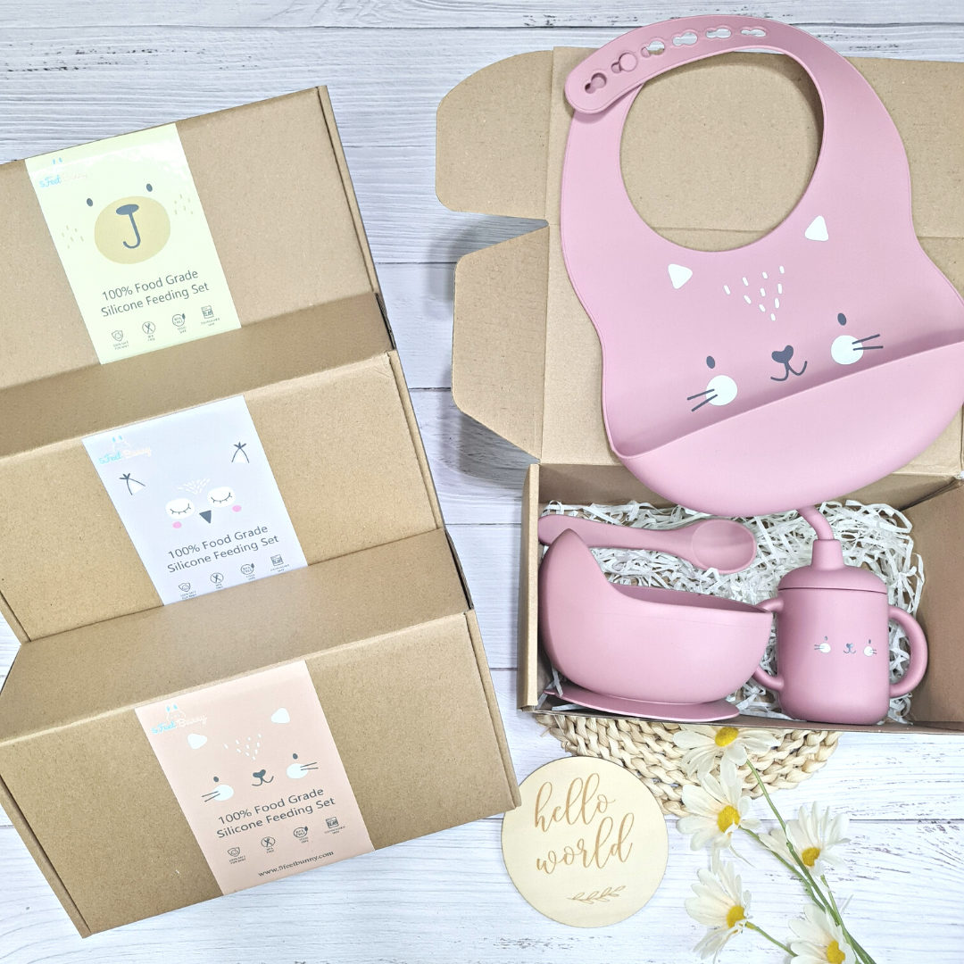 Animal Buddy Silicone Feeding Gift Set - Mr. Bear