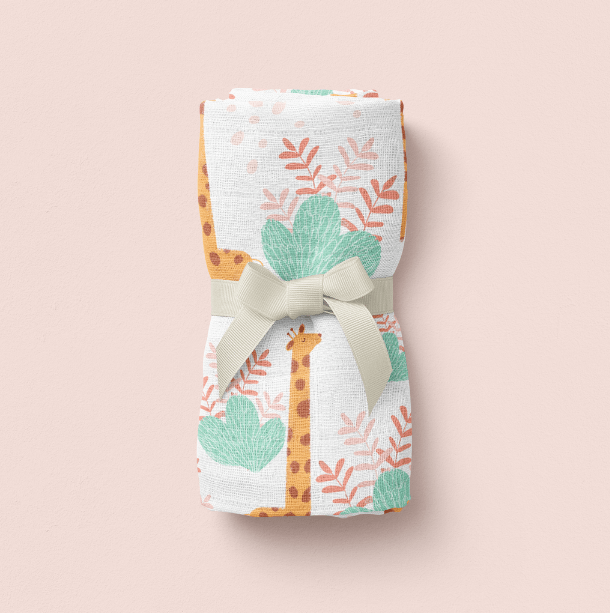 "Giraffles" Muslin Swaddle - WERONE
