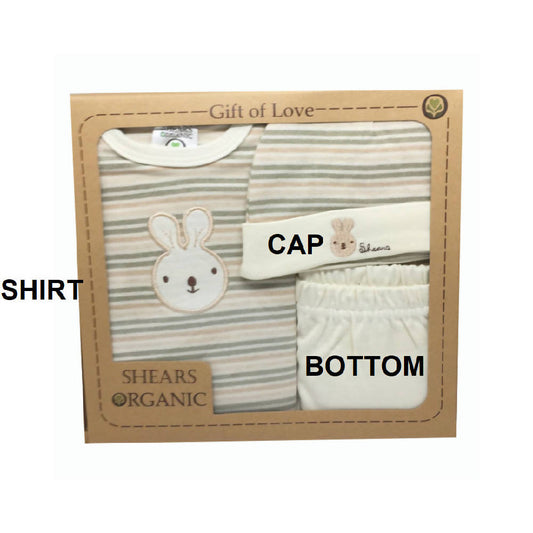 Shears Gift Set Organic 3 PCS Clothing GiftSet Rabbit SGO3CPCR - WERONE