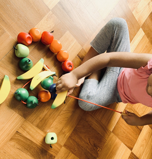 Wooden Fruit Threading set - WERONE