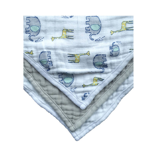 Shears Bib 3Pcs Baby Muslin Bib Elephant Set SBM3E - WERONE