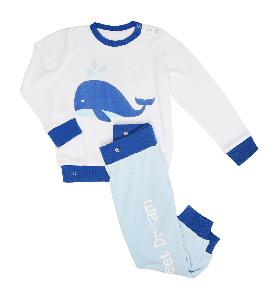 Bamboo Snap Waist Pyjamas - Whale - WERONE