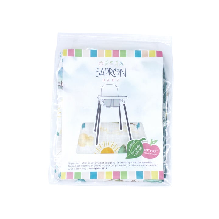 Mountain Mist Splash Mat - A Waterproof Catch-All for Highchair Spills and More! - WERONE