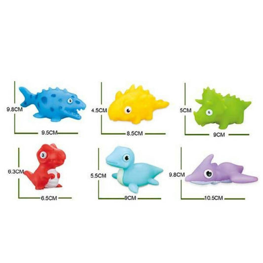 Shears Baby Toy Toddler Bath Toy 4 PCS RUBBER DINO - WERONE