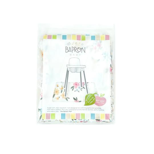 Pastel Floral Splash Mat - A Waterproof Catch-All for Highchair Spills and More! - WERONE