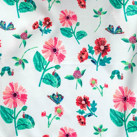 Pink Floral Caterpillar Splash Mat - from the World Of Eric Carle - A Waterproof Catch-All for Highchair Spills - WERONE