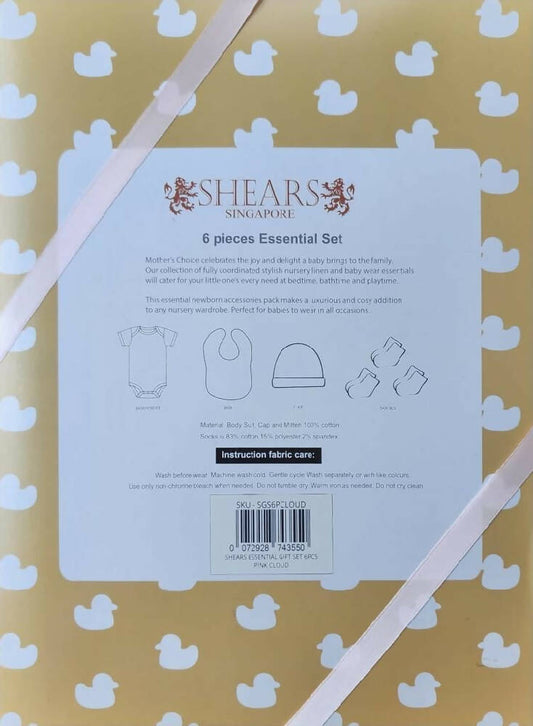 Shears Baby Gift Set Essential 6 Pcs Gift Set Ideal for Newborn PINK CLOUD - WERONE