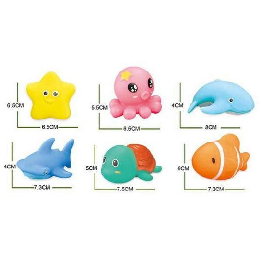 Shears Baby Toy Toddler Bath Toy 4 PCS RUBBER SEA ANIMAL - WERONE