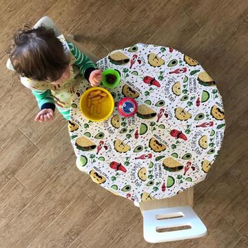 Taco Party Splash Mat - A Waterproof Catch-All for Highchair Spills - WERONE