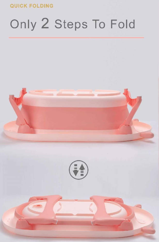 Shears Premium Foldable Bath Tub by BabaMama SFBT6009 PINK - WERONE