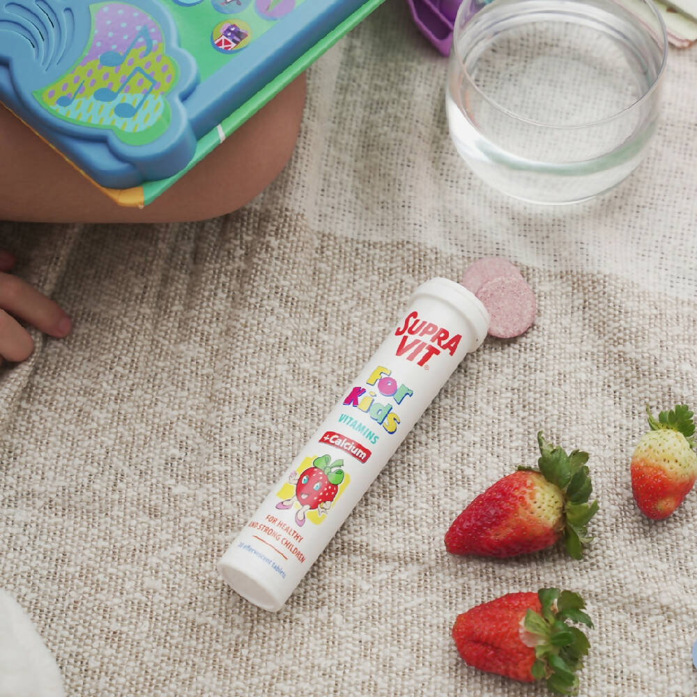 Supravit For Kids Strawberry Effervescent Tablets 20s