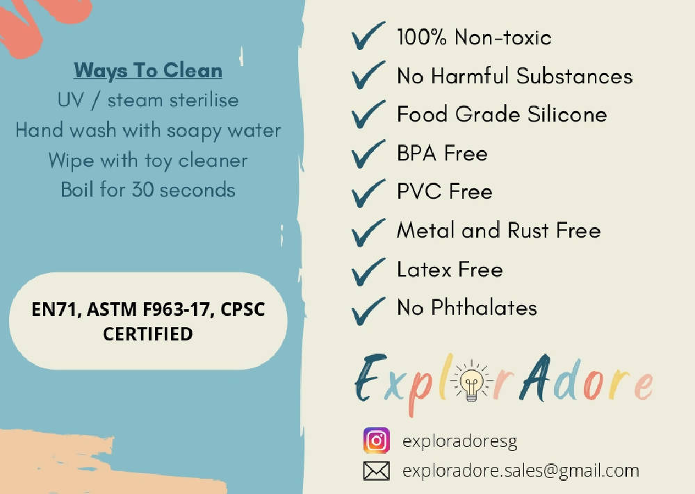 ExplorAdore 4 pcs Baby Cloud Sun Set Silicone Toys & Teether - WERONE