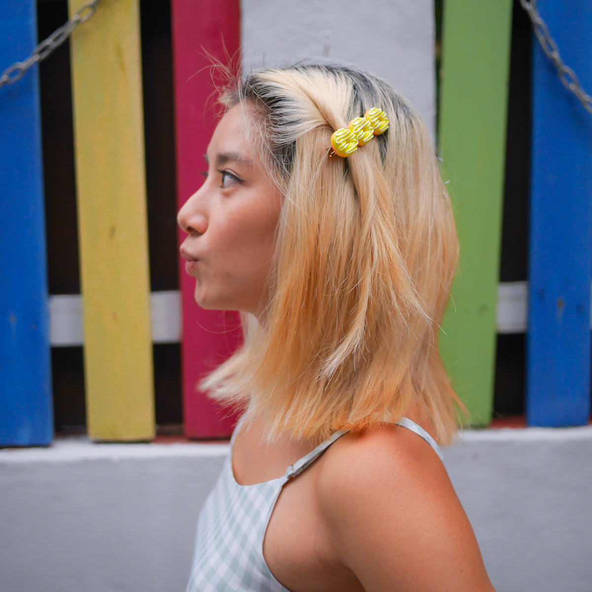 Neon Donut Hairpin (Set of 2)