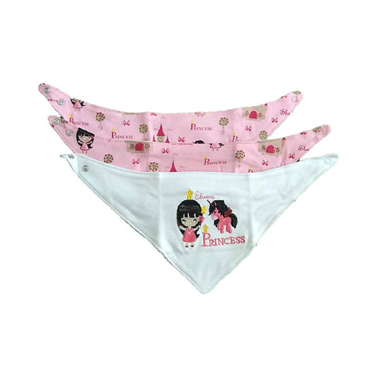 Shears Bib Exclusive Baby Bib 3 Pcs Set Pink Princess SEBPP - WERONE