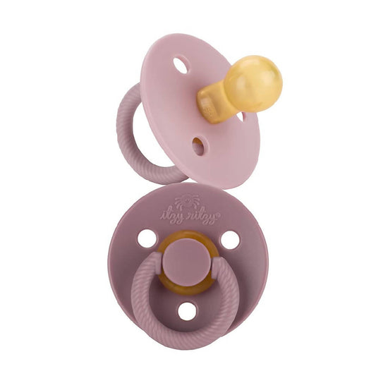Itzy Soother™ Natural Rubber Pacifier - 0-6M - 2 Pack - Orchid + Lilac - WERONE