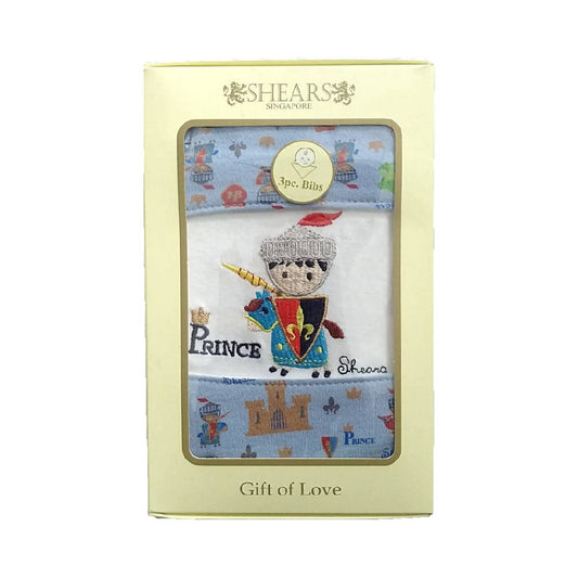 Shears Bib Exclusive Baby Bib 3 Pcs Set Blue Prince SEBBP - WERONE