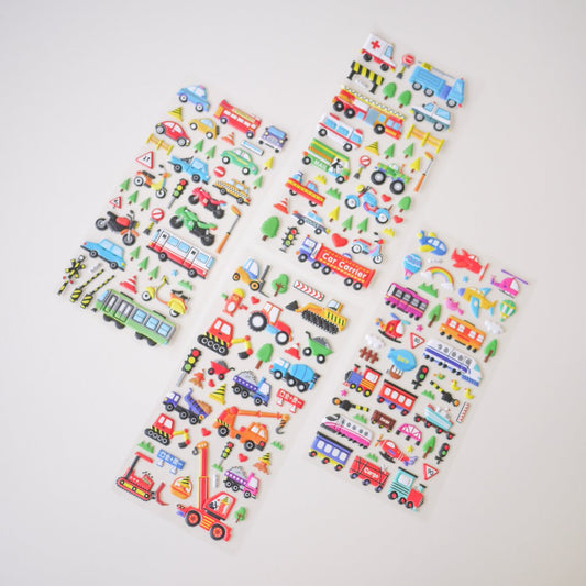 Transportation Puffy Stickers II (Set of 4) - WERONE