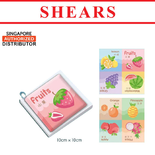 Shears Baby Cloth Book Toddler Learning Book Recognition FRUIT - WERONE