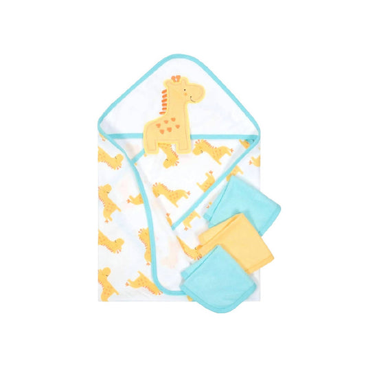 Shears Baby Bath Set 4 Pcs Terry Bath Set Yellow Giraffe - WERONE