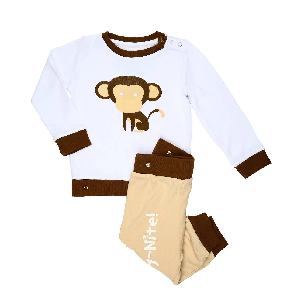 Bamboo Snap Waist Pyjamas - Monkey - WERONE