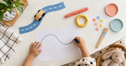 Household items for easy pre-writing activities for preschoolers at home