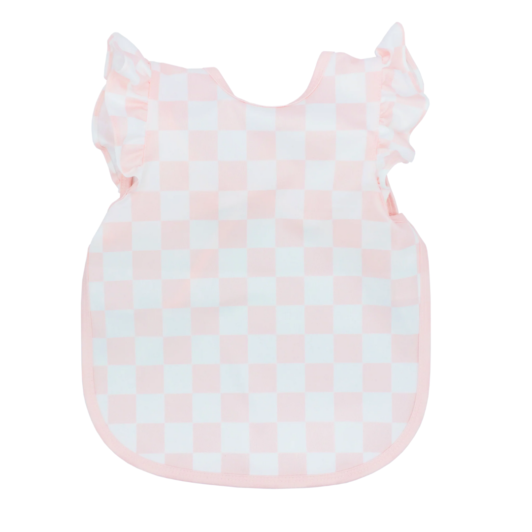 Pretty Pink Checkerboard Flutter Bapron