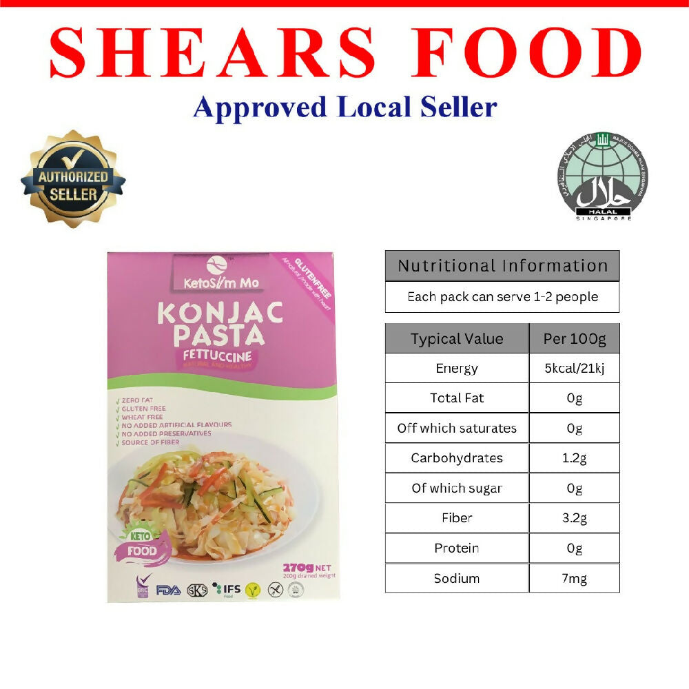 Keto Slim Mo Ideal Food for Keto in Konjac Noodles / Pasta / Rice - Halal