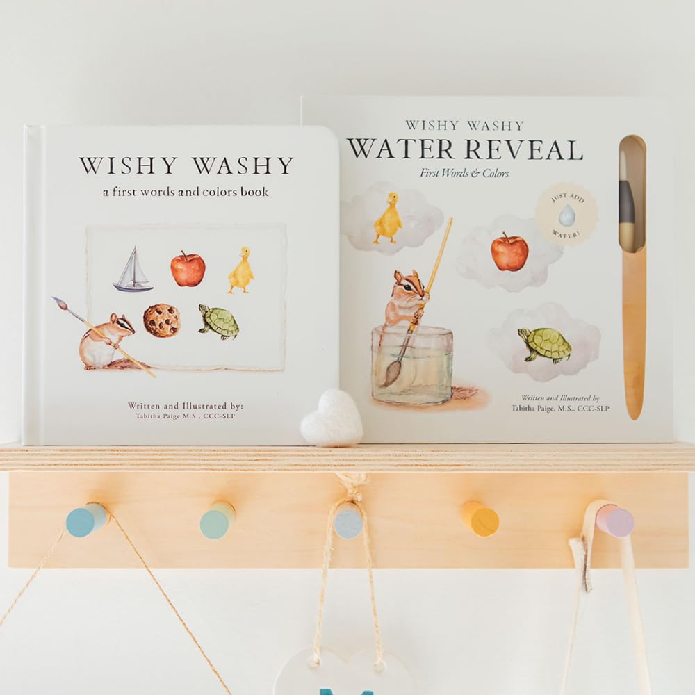 Wishy Washy (Water Reveal Edition) A Reusable Water Reveal Activity Book Teaching First Words and Colors