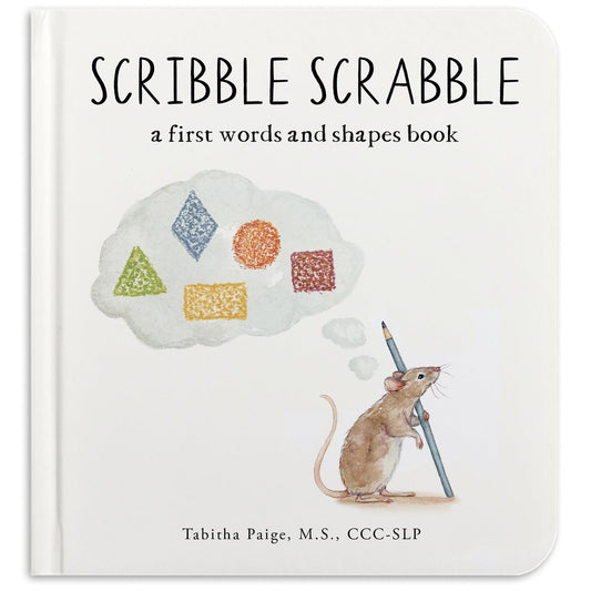 Scribble Scrabble: A Board Book of First Words and Shapes for Growing Minds