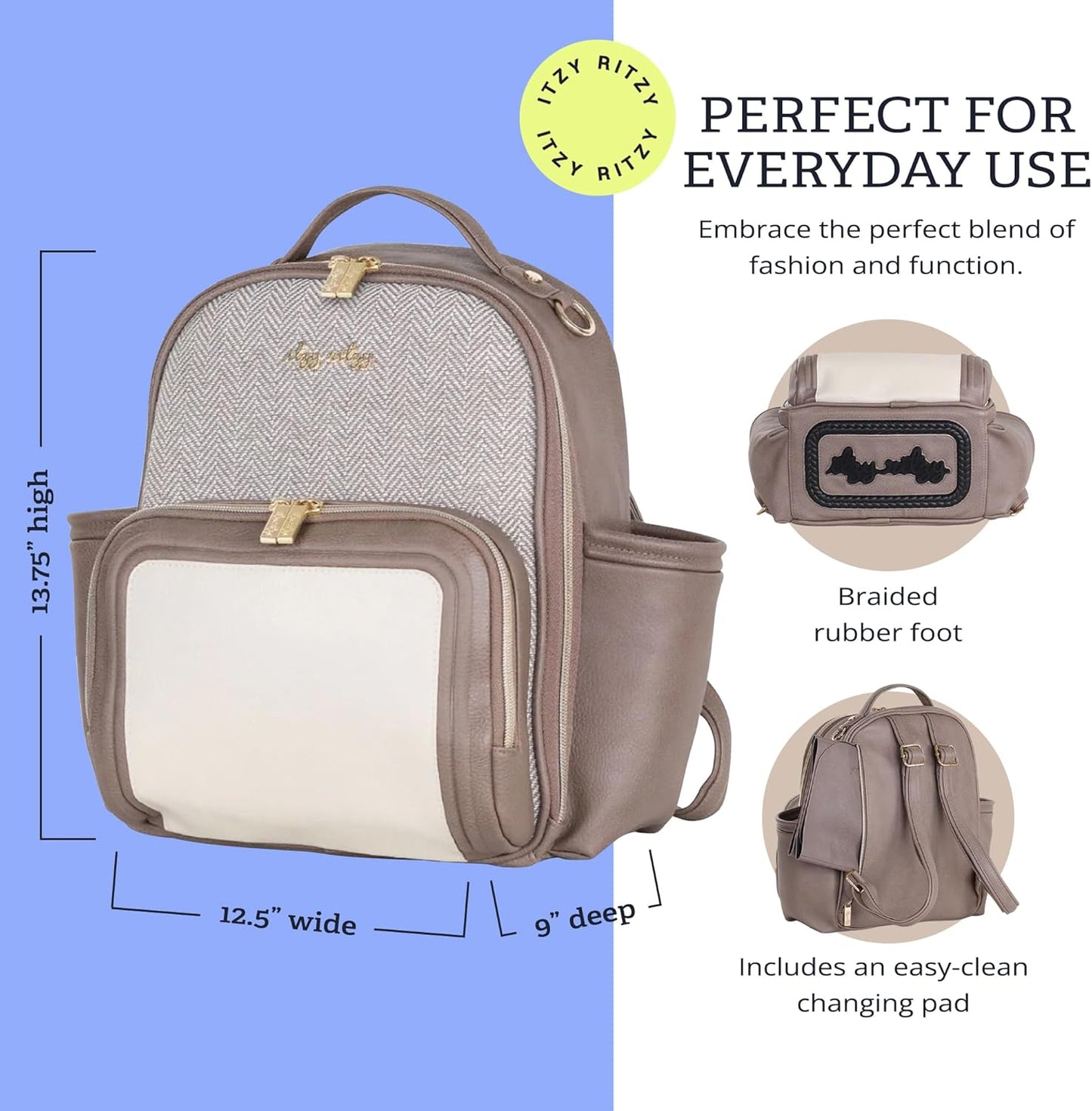 Itzy Ritzy Unisex Baby Mini Plus Diaper Bag