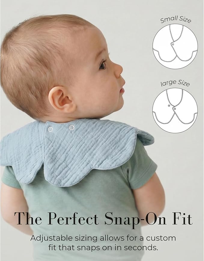 MairMore Muslin Baby Bibs, 6 Pack
