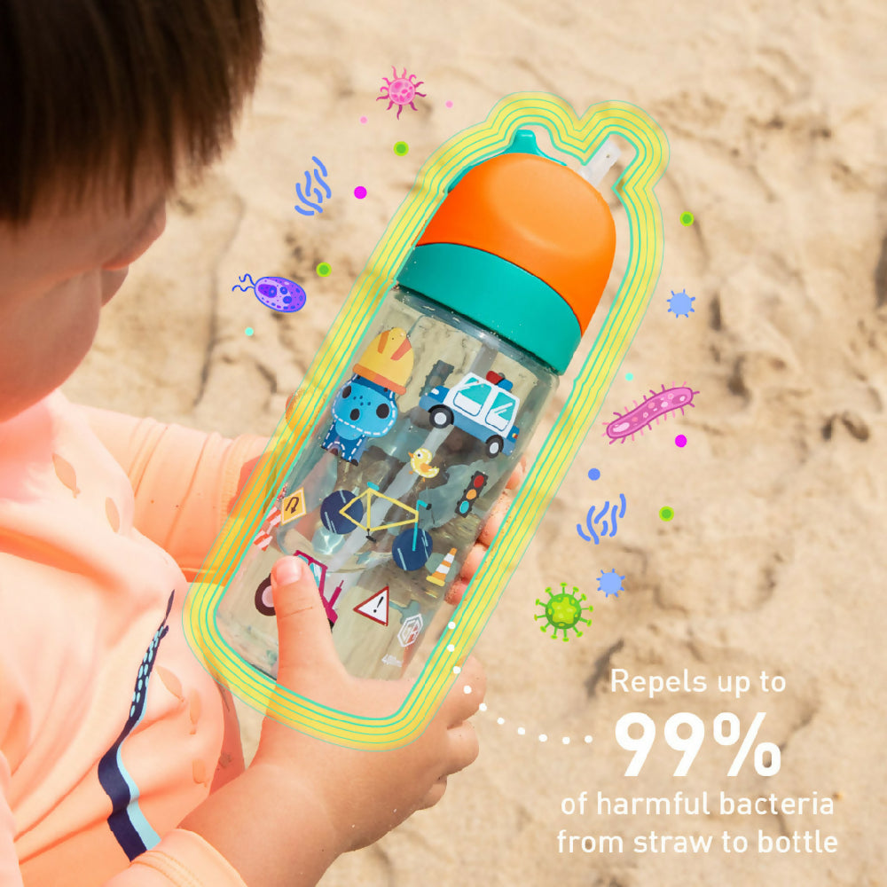 Marcus & Marcus Antibacterial Tritan Straw Bottle