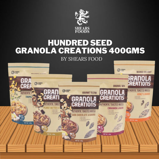 Hundred Seeds Granola Creation Ideal Mixed Cereals for Breakfast 400gms by Shears