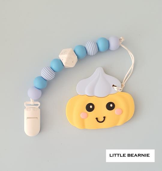 Gem Biscuit (Blue) Teether Clip Set