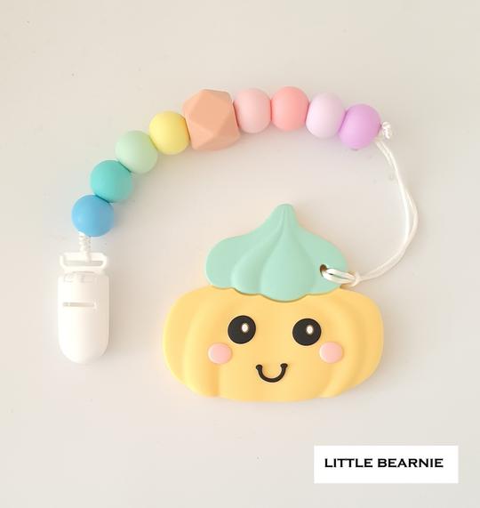 Gem Biscuit (Mint) Teether Clip Set