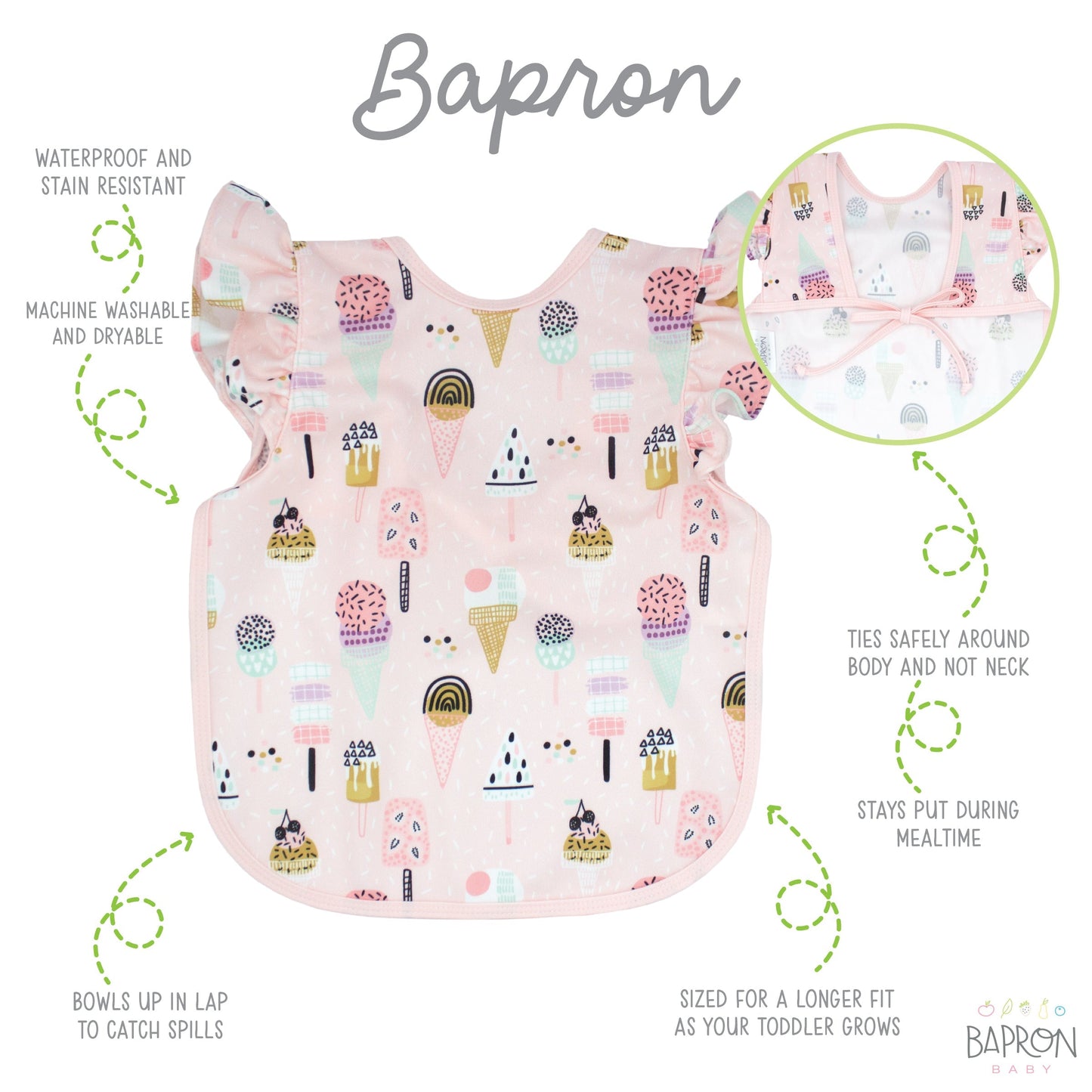 (PREORDER) Pink Ice Cream Bapron