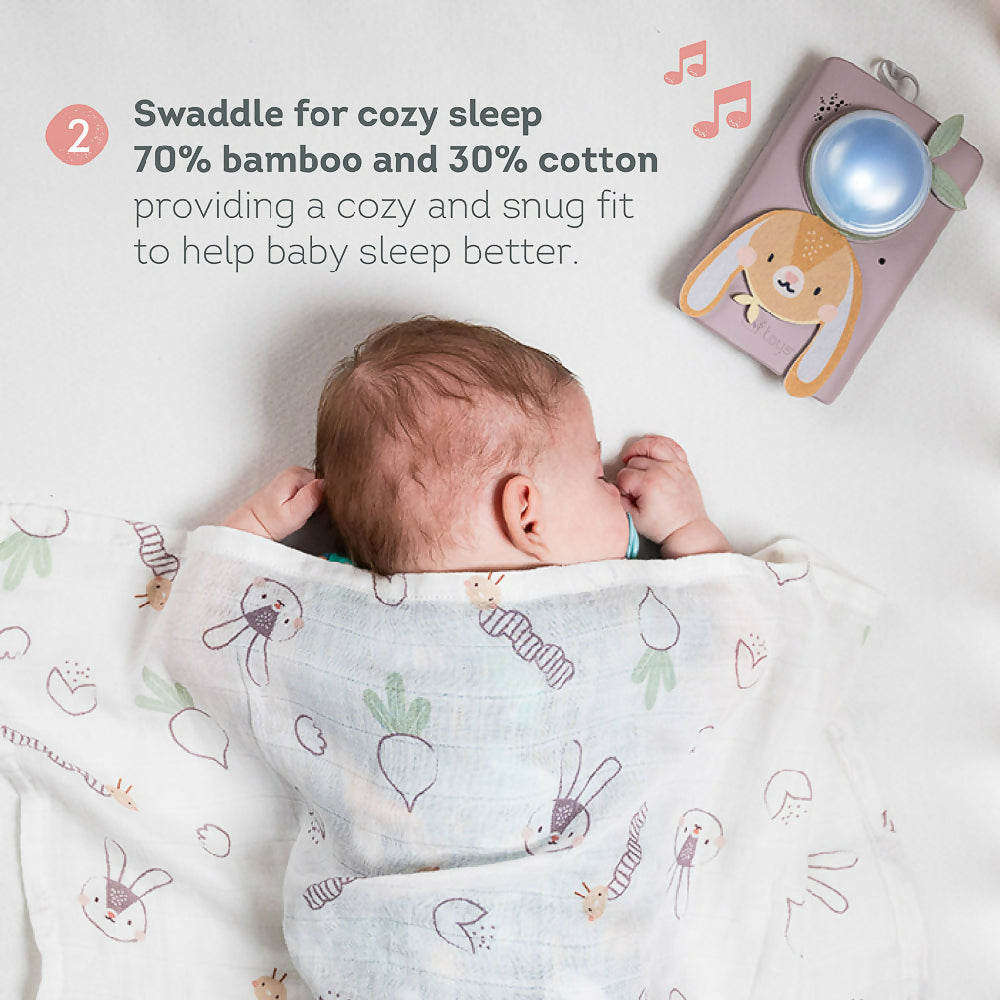 Taf Toys Bunny Soother & Swaddle Set
