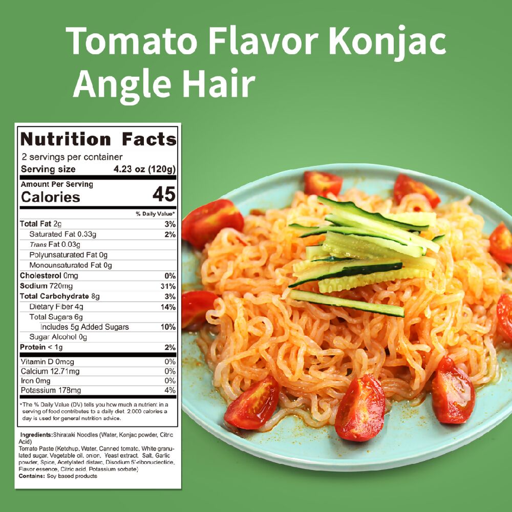 Hethstia Food Paste(Sauce) with Konjac Angel Hair Ideal Food for Keto in Noodles/Pasta