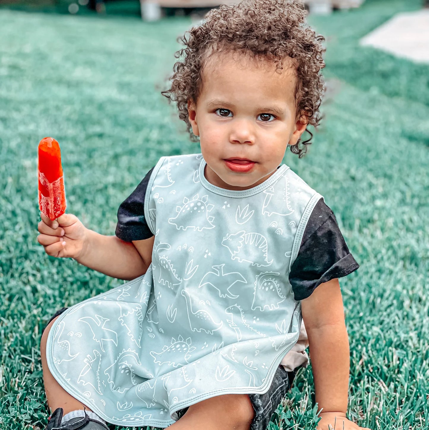 Dino Friends Sage Bapron