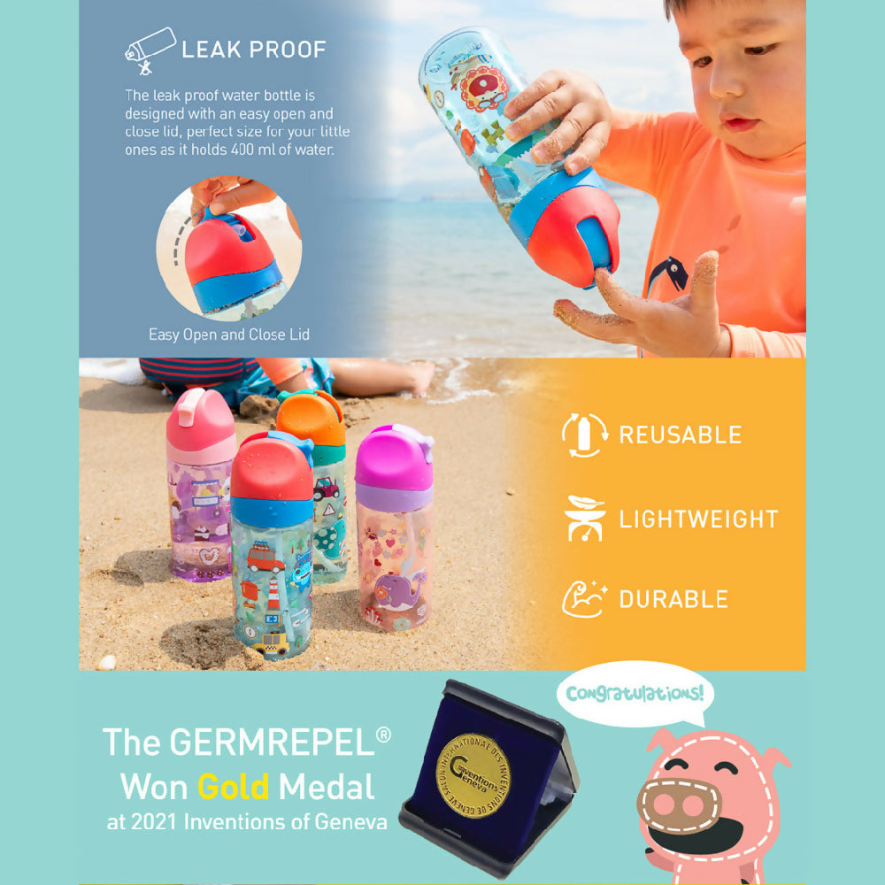 Marcus & Marcus Antibacterial Tritan Straw Bottle